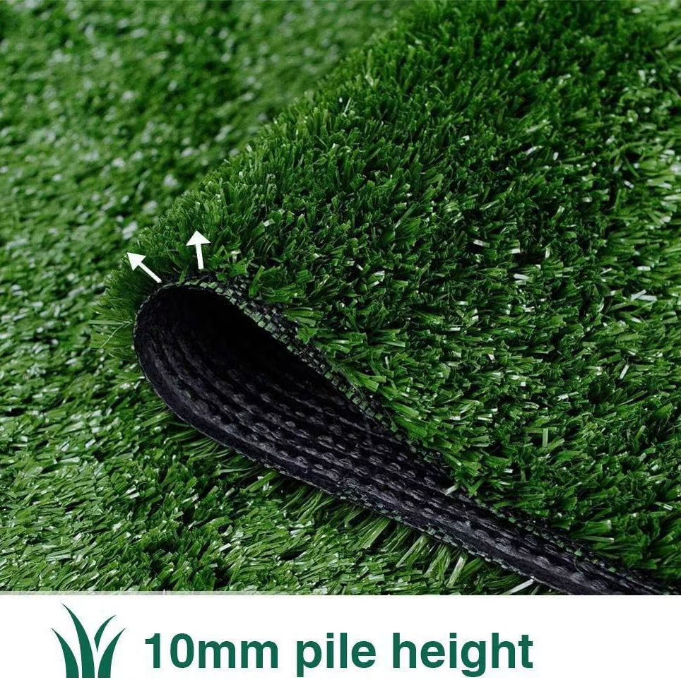 4X11 Feet Artificial Grass Turf, 0.4" Indoor Outdoor Rug Synthetic Mat for Pets Kids Play Areas