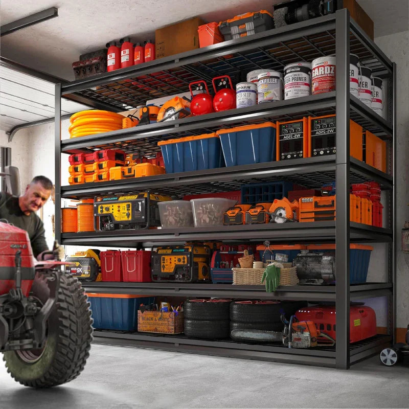 55"W X 84"H 3500LBS Garage Storage Shelves 6-Tier Adjustable Garage Shelving for Basement, Warehouse