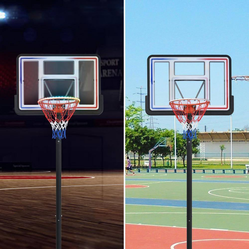 4.76-10Ft Height Adjustable Portable Basketball Hoop Basketball System, Waterproof, Good Gift for Kid