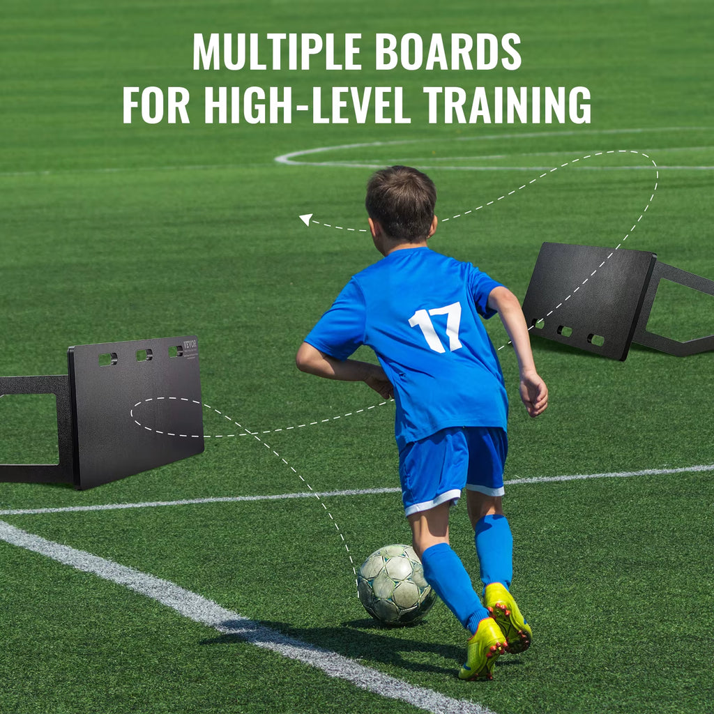 Succebuy Soccer Rebounder Board Portable Soccer Wall with 2 Angles Rebound Foldable HDPE Kickback Rebound Board
