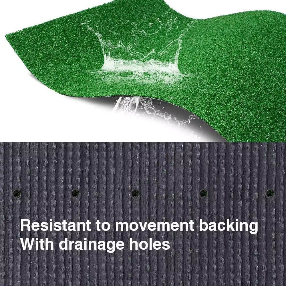 4X11 Feet Artificial Grass Turf, 0.4" Indoor Outdoor Rug Synthetic Mat for Pets Kids Play Areas