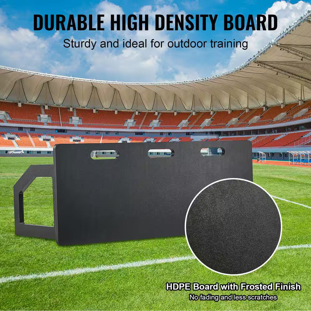 Soccer Rebounder Board, 40 X 16 Portable Soccer Wall with 2 Angles Rebound, Foldable HDPE Kickback Rebound Board