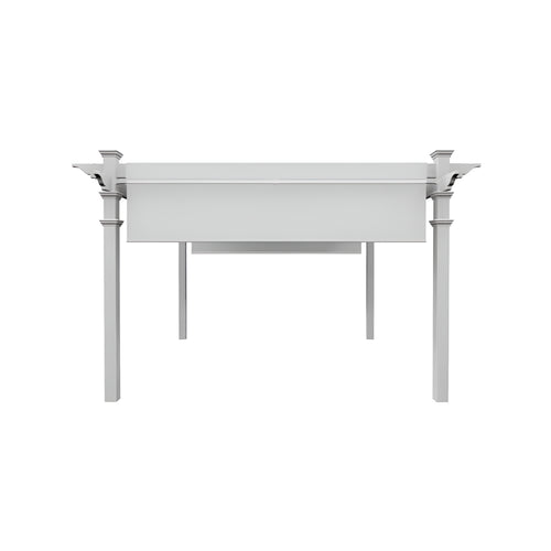 144"L X 144"W X 106"H Vinyl Monterey Canopy Pergola, White, VA42073
