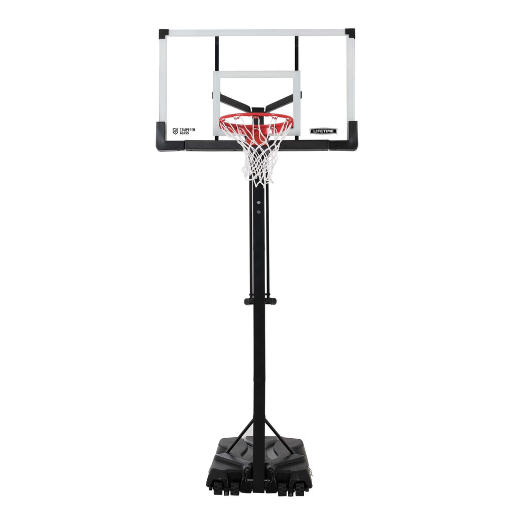54-Inch Tempered Glass Portable Basketball Hoop with Mammoth Lift Adjustment & Ultra Rim - Model 90734-Outdoor Play