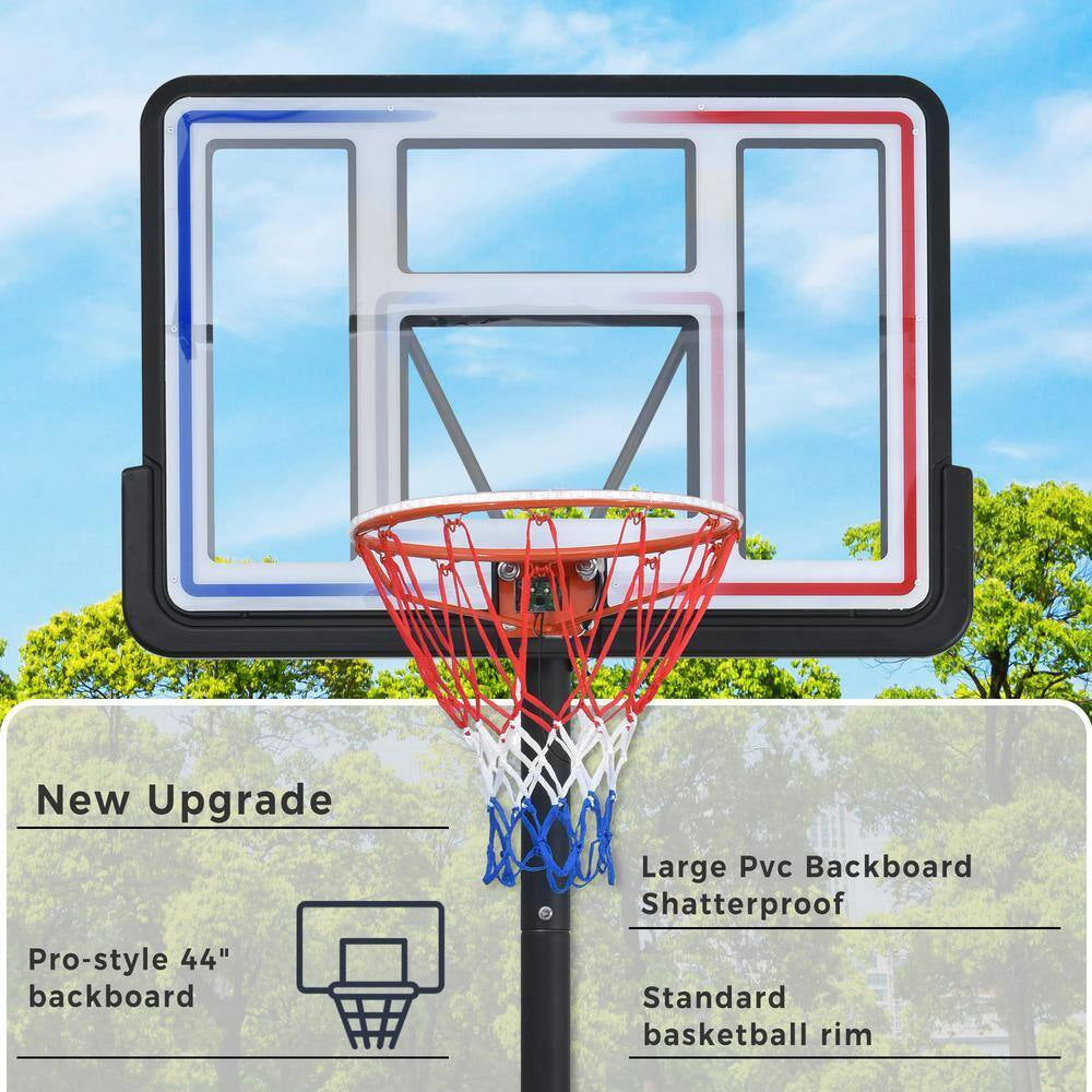 4.76-10Ft Height Adjustable Portable Basketball Hoop Basketball System, Waterproof, Good Gift for Kid