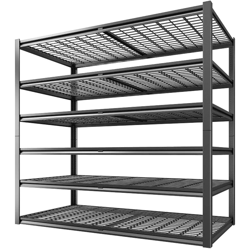 55"W X 84"H 3500LBS Garage Storage Shelves 6-Tier Adjustable Garage Shelving for Basement, Warehouse