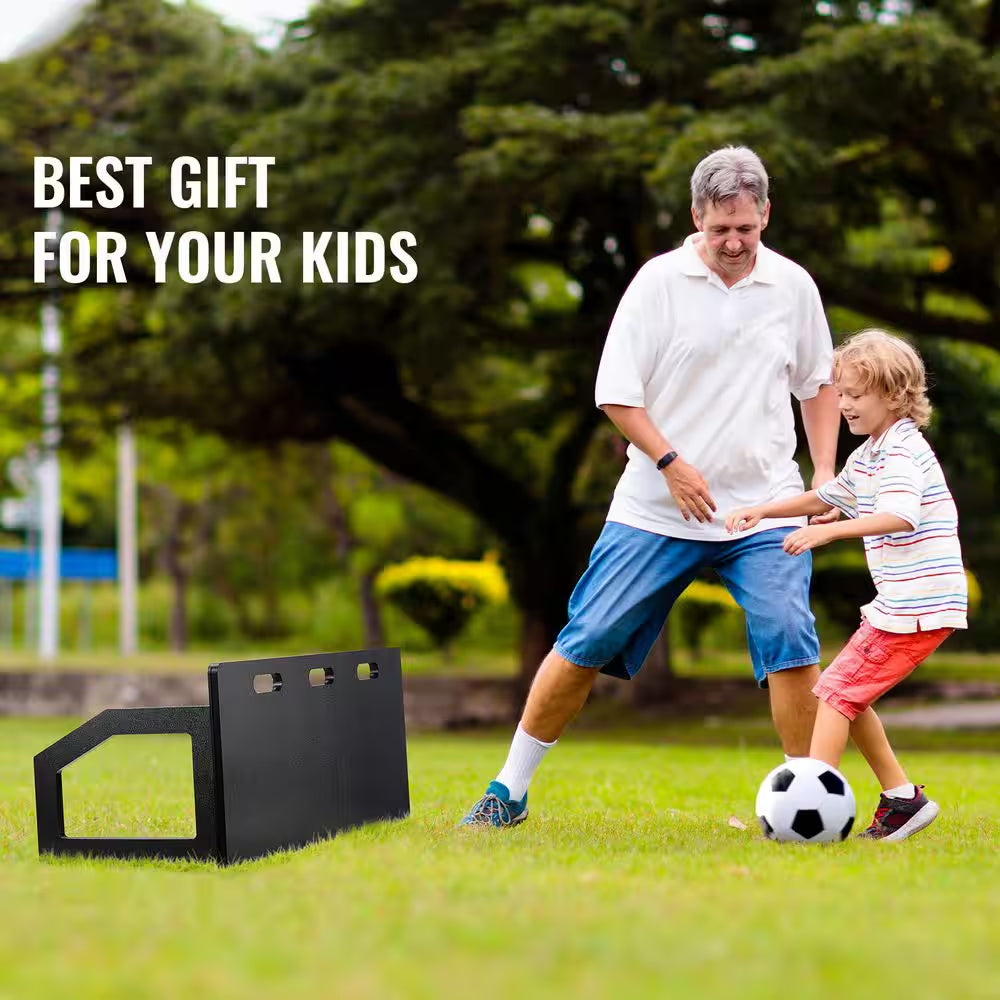 Soccer Rebounder Board, 40 X 16 Portable Soccer Wall with 2 Angles Rebound, Foldable HDPE Kickback Rebound Board