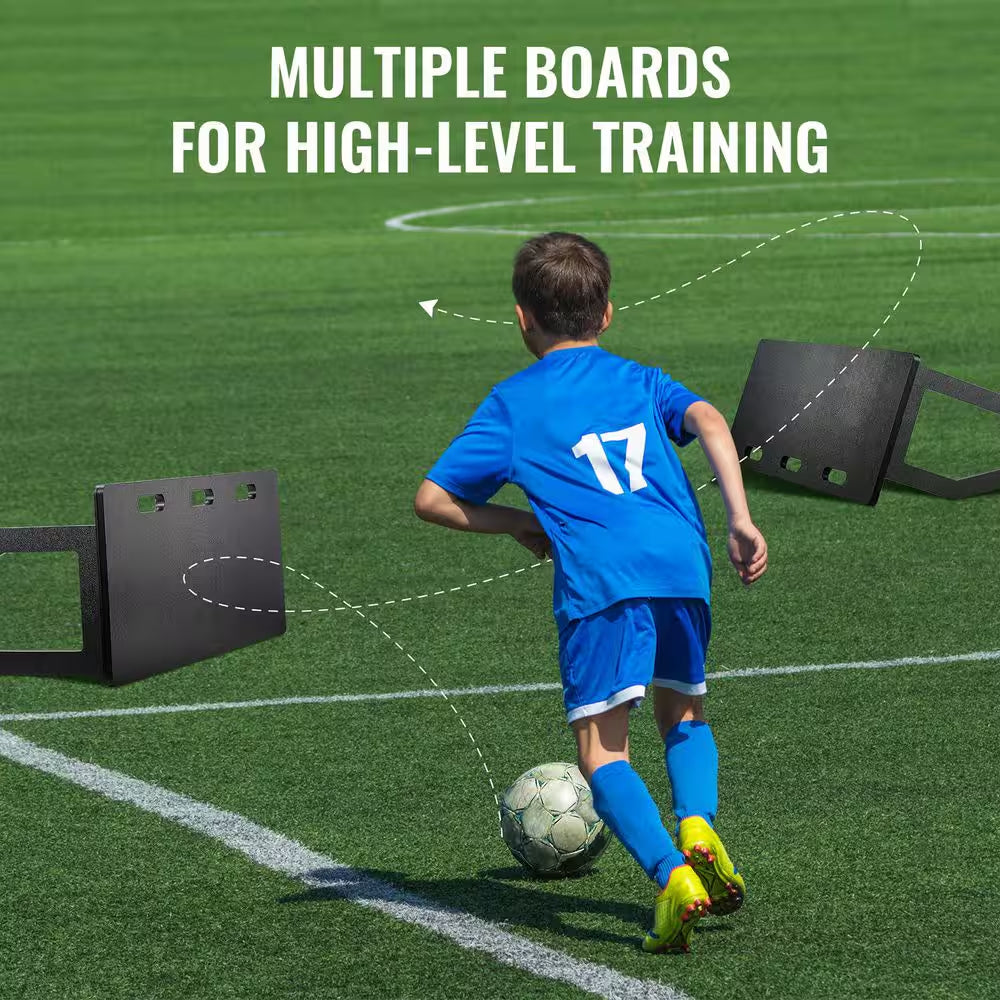 Soccer Rebounder Board, 40 X 16 Portable Soccer Wall with 2 Angles Rebound, Foldable HDPE Kickback Rebound Board
