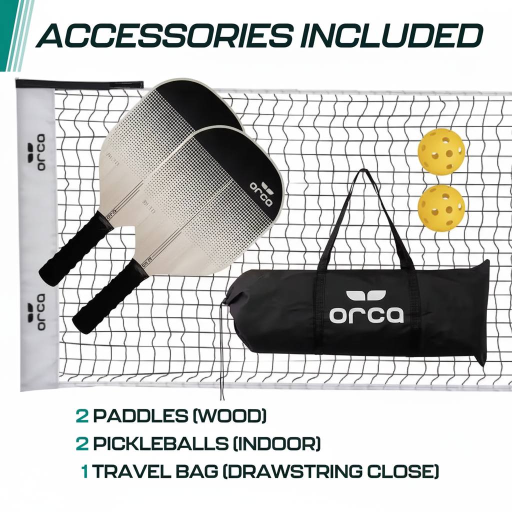 12.5Ft Pickleball Net Set for Half Court Games Pickleball Accessories Included
