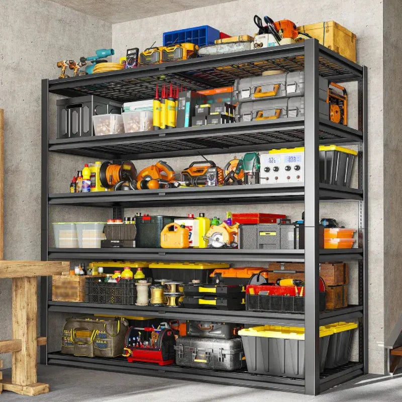 55"W X 84"H 3500LBS Garage Storage Shelves 6-Tier Adjustable Garage Shelving for Basement, Warehouse