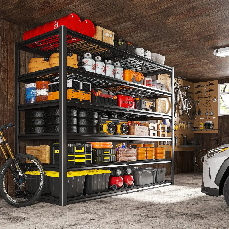 55"W X 84"H 3500LBS Garage Storage Shelves 6-Tier Adjustable Garage Shelving for Basement, Warehouse
