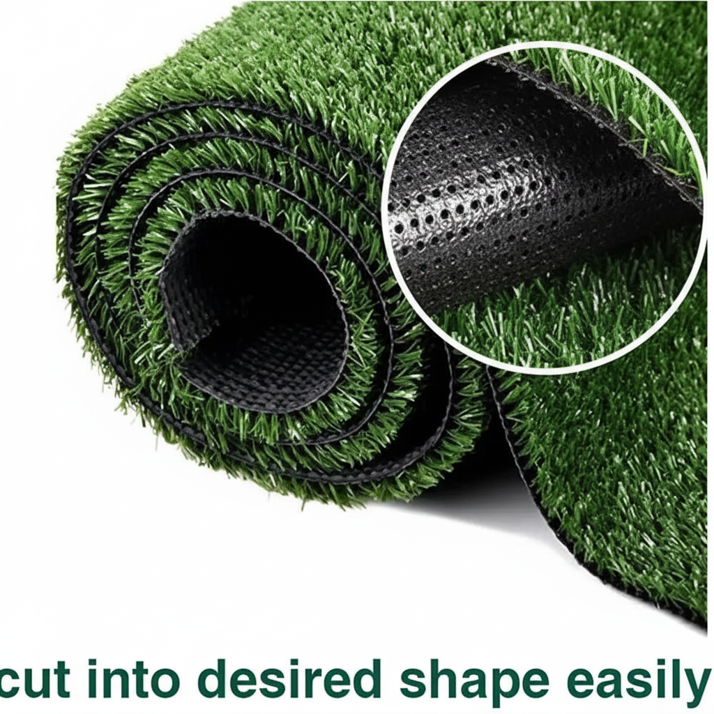 4X11 Feet Artificial Grass Turf, 0.4" Indoor Outdoor Rug Synthetic Mat for Pets Kids Play Areas