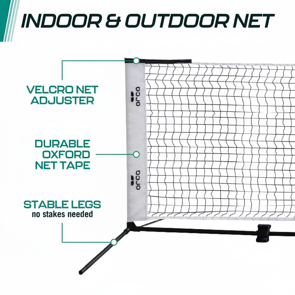 12.5Ft Pickleball Net Set for Half Court Games Pickleball Accessories Included