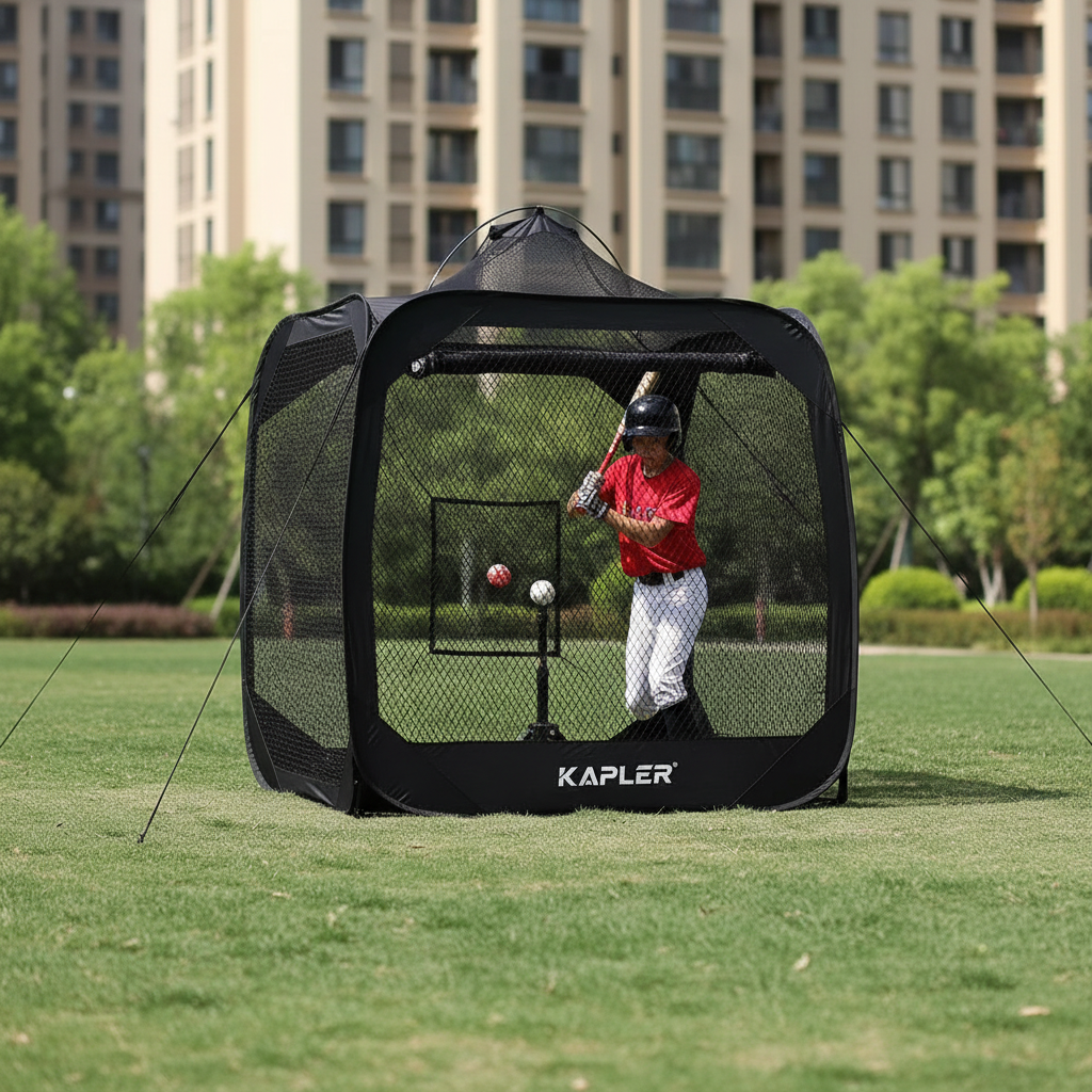 Batting Cage Baseball Softball Net，Pop up Batting Cage Backstop Net with Carry Bag，12'(L) X6'(W) X9.5'(H) Baseball Softball Batting Practice Cage Net