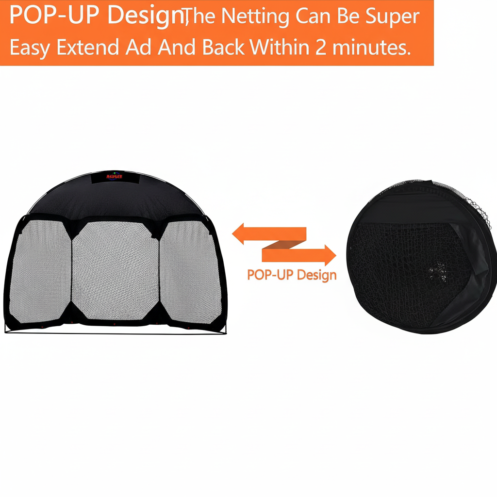 Batting Cage Baseball Softball Net，Pop up Batting Cage Backstop Net with Carry Bag，12'(L) X6'(W) X9.5'(H) Baseball Softball Batting Practice Cage Net