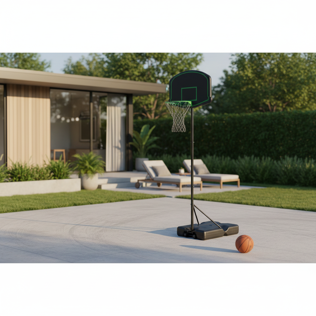 Portable Basketball Hoop Basketball Goal System 60 In. to 78 In. Height Adjustable, Fillable Base with Wheels (2-Pack)